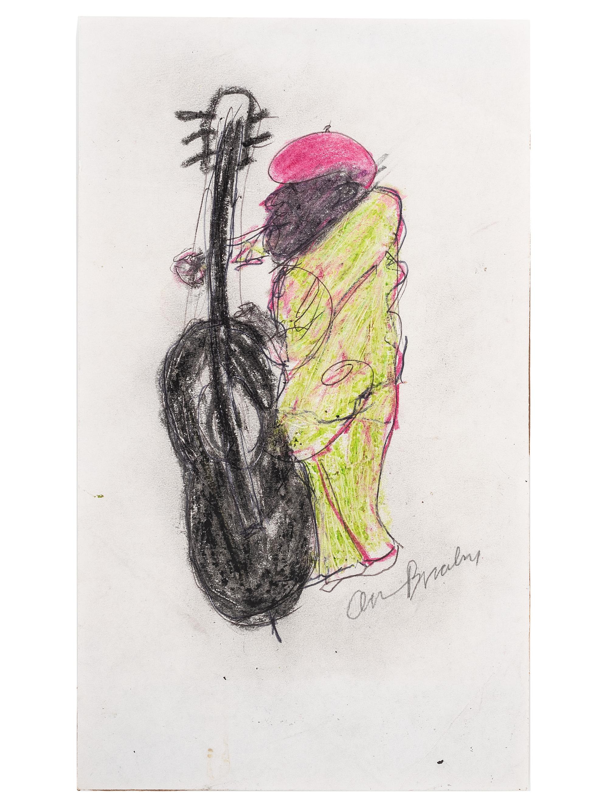 [ART]. BARAKA, Amiri (1934-2014). Illustration of a musician.