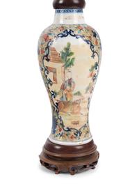 Two Chinese Export Porcelain Vases and a Porcelain Dish