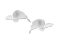 JAR, WHITE RESIN ARUM EARCLIPS