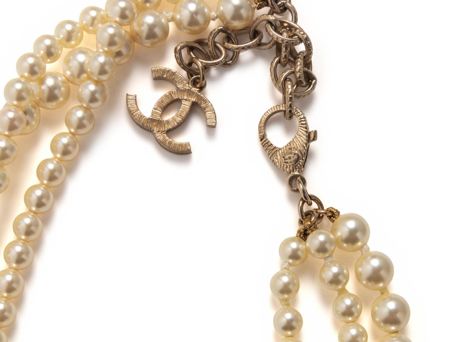 Chanel Paris Cosmoplite Multi-Strand Imitation Pearl Necklace, 2017