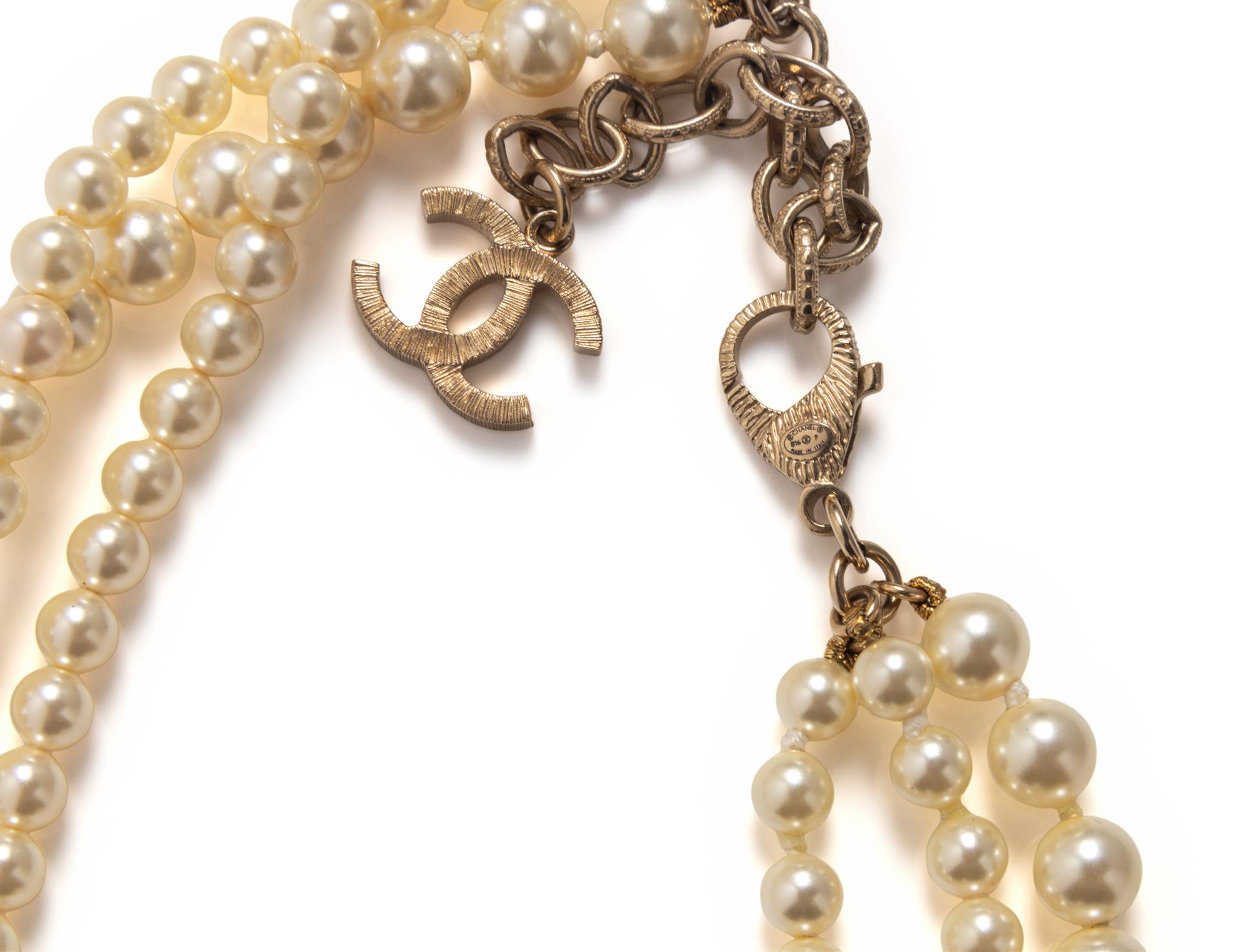 Chanel Paris Cosmoplite Multi-Strand Imitation Pearl Necklace, 2017