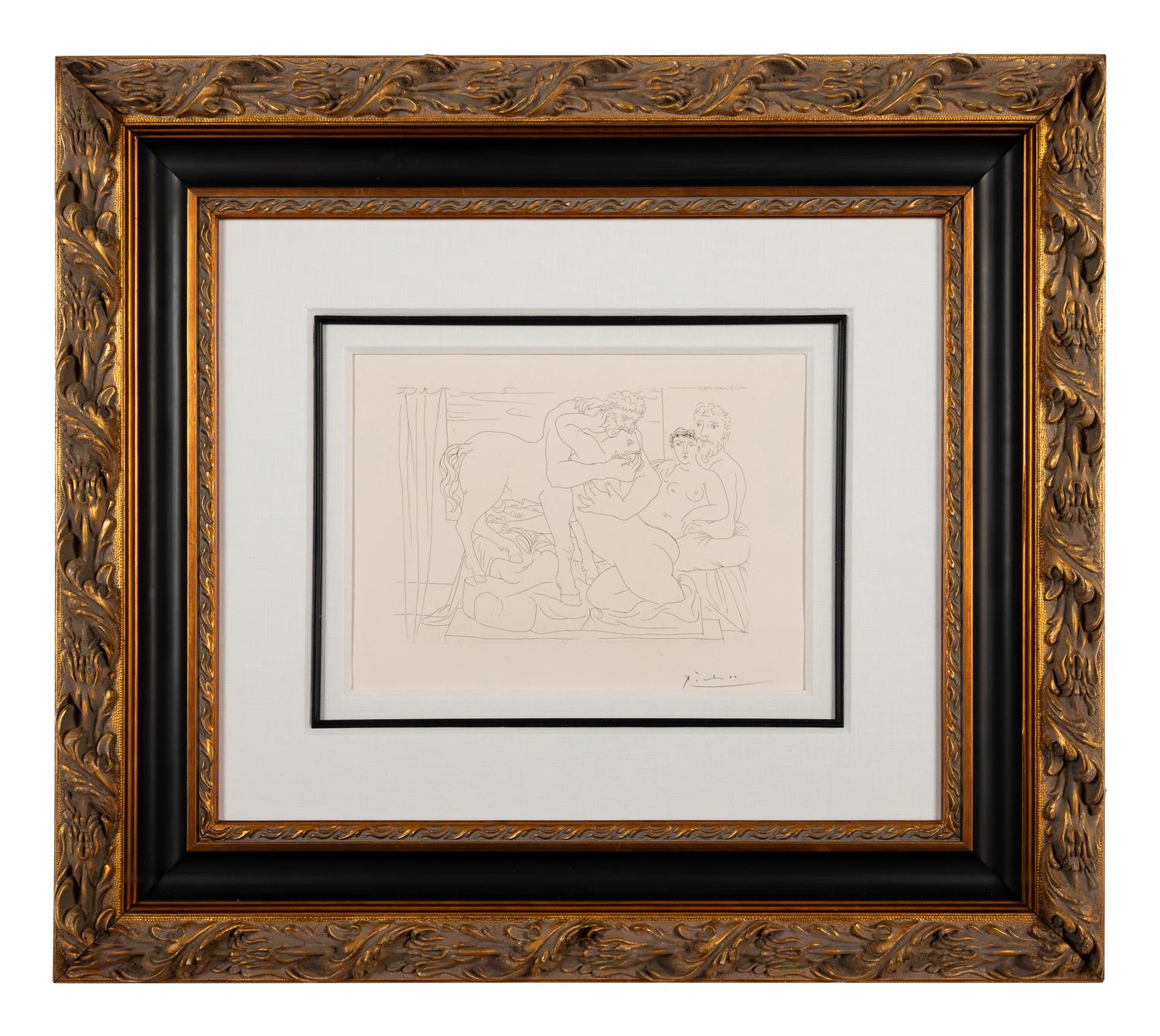 Le Repos du Sculpteur devant un Centaure et une Femme (from La Suite Vollard )