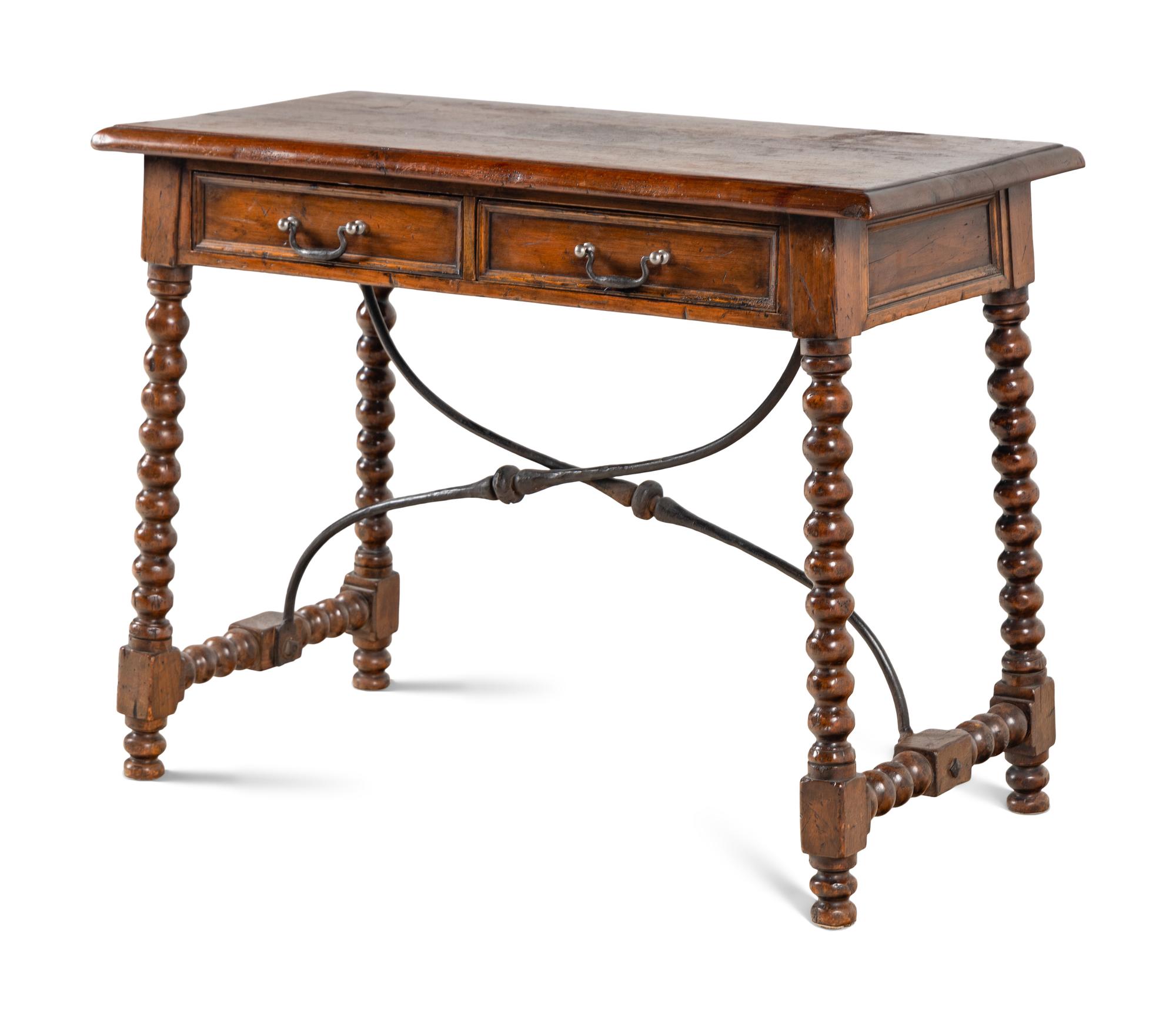 A Spanish Baroque Style Walnut Table