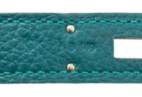 An Hermes Malachite Togo 30cm Birkin Handbag, 12" x 8.5" x 6".