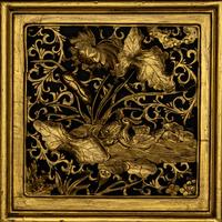 Three Chinese Carved Wood Panels