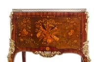A Louis XV Style Gilt Bronze Mounted Marquetry Cylinder Bureau