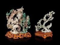 Two Chinese Hardstone Carvings of Birds