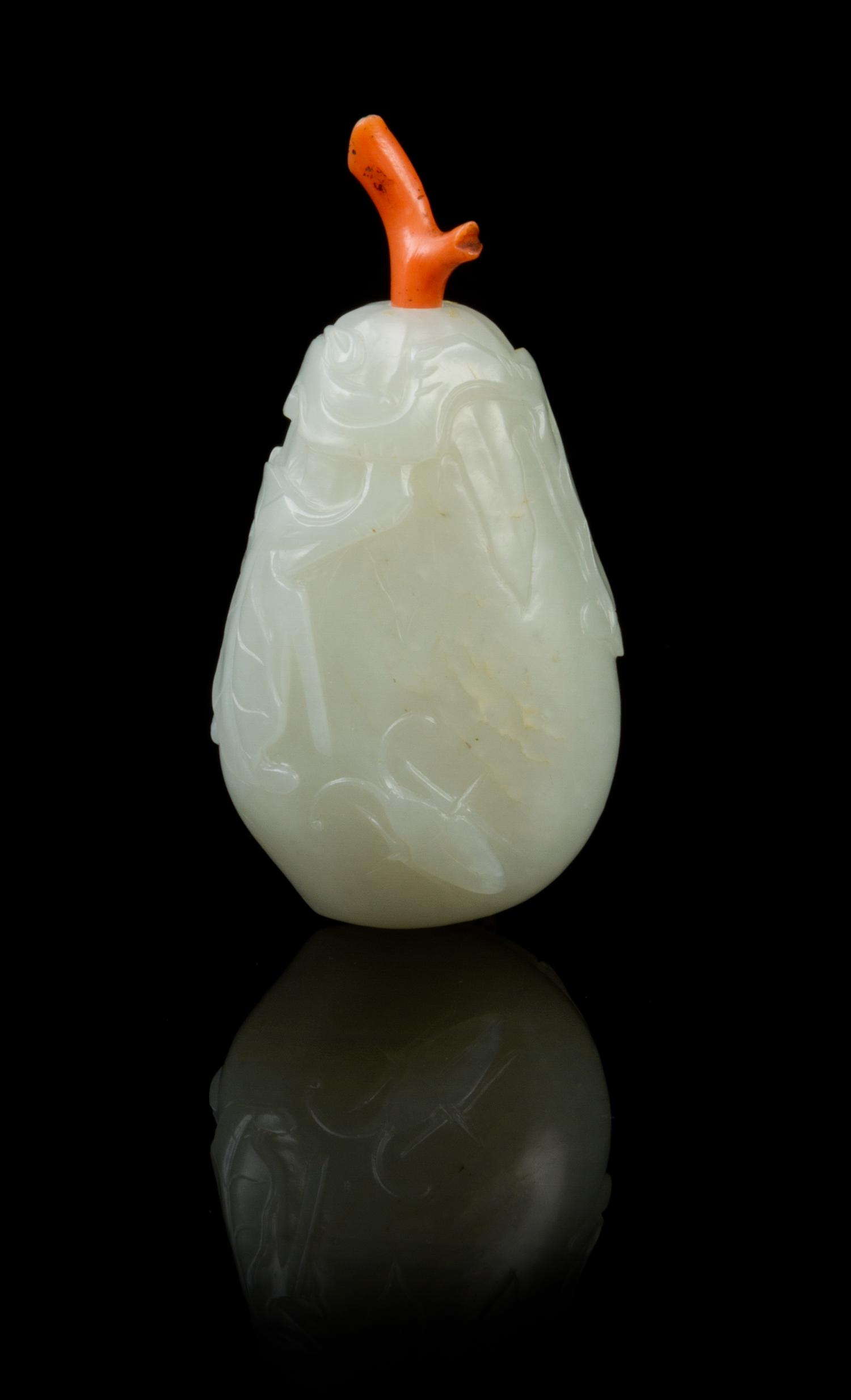 A Jade Snuff Bottle 18TH/19TH CENTURY Height 3 1/8 inches. — 18TH/19TH CENTURY