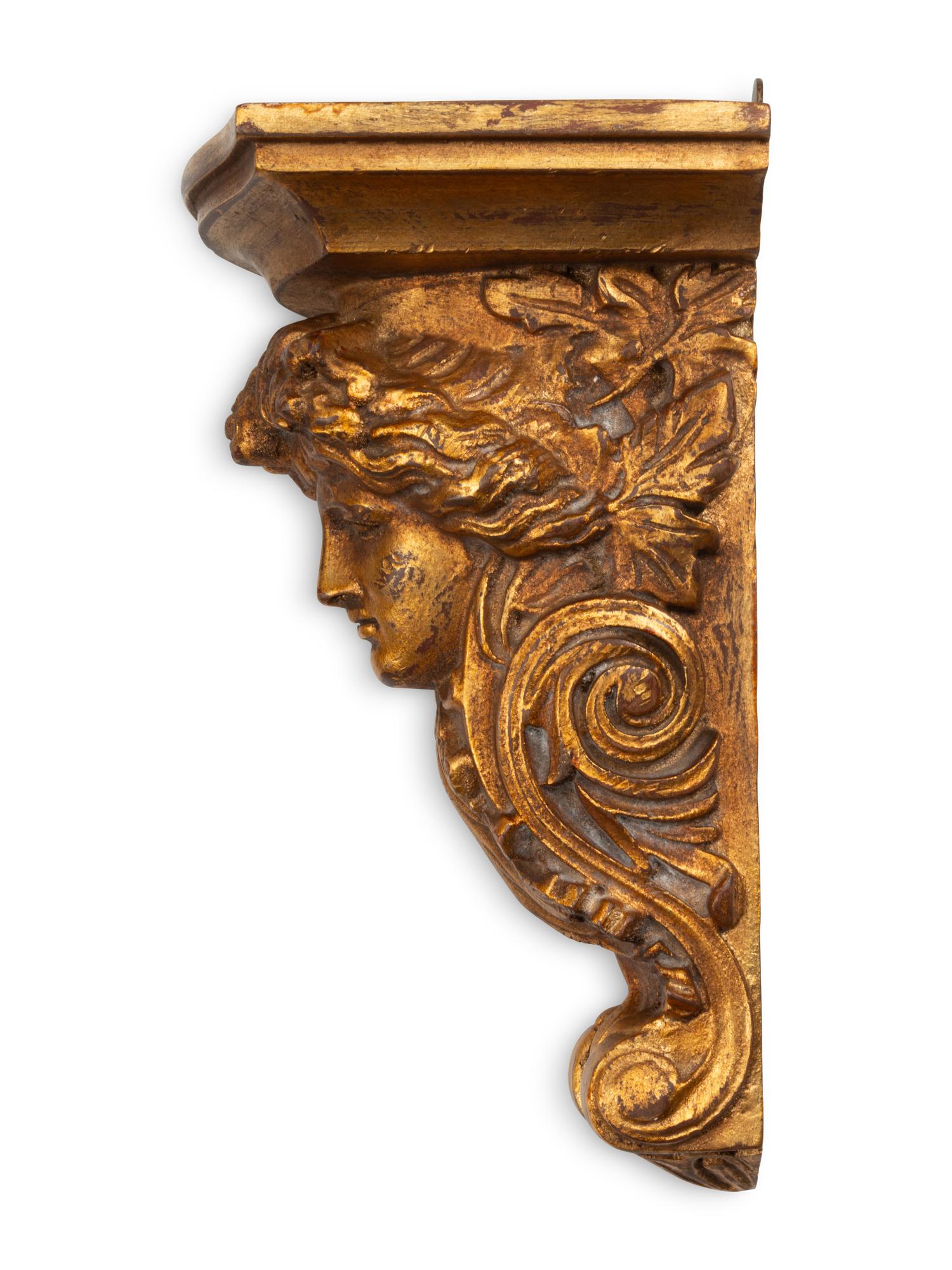 A Set of Four Italian Giltwood Wall Brackets