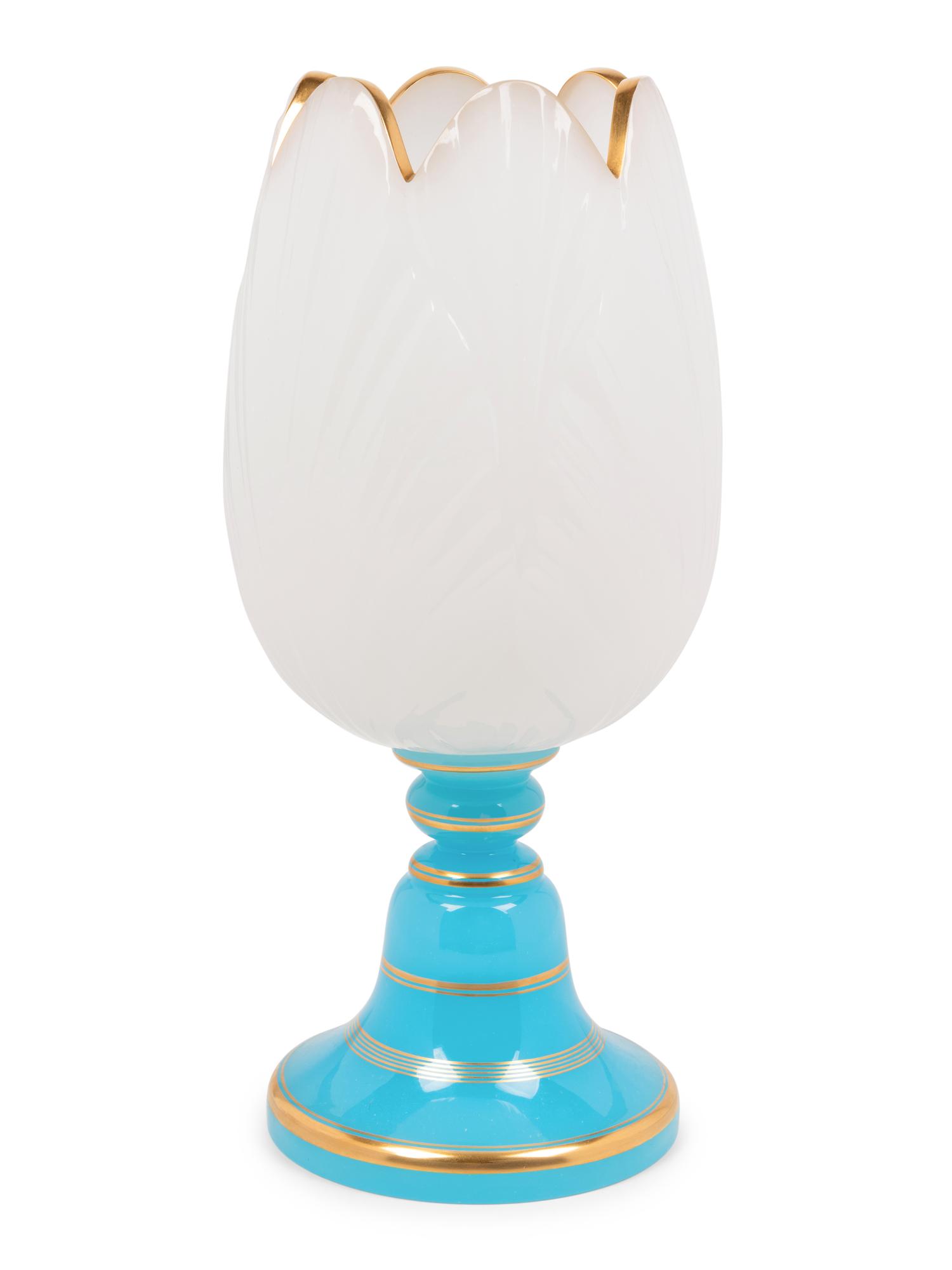 A Baccarat Opaline Glass Vase