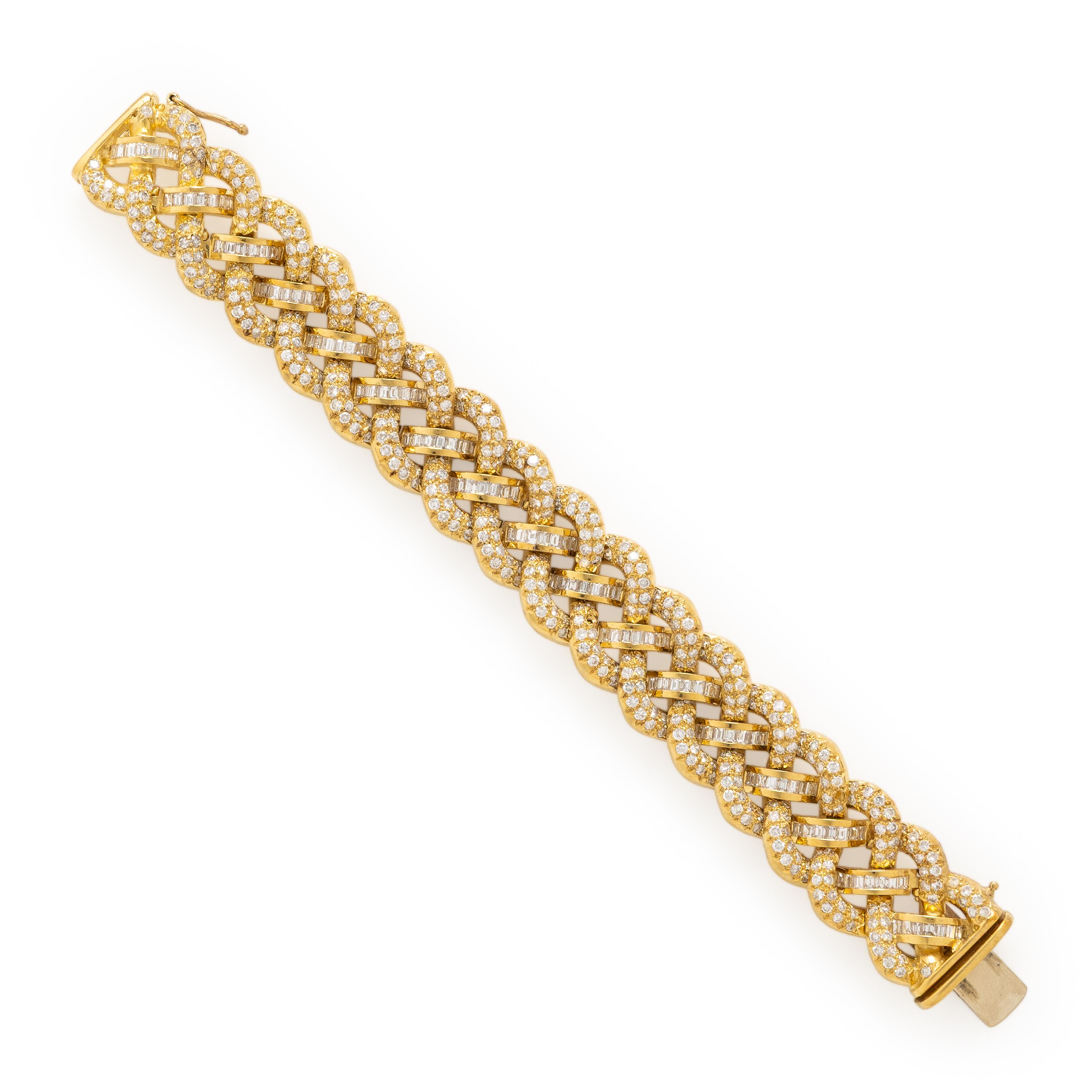 Diamond and Yellow Gold Bracelet
