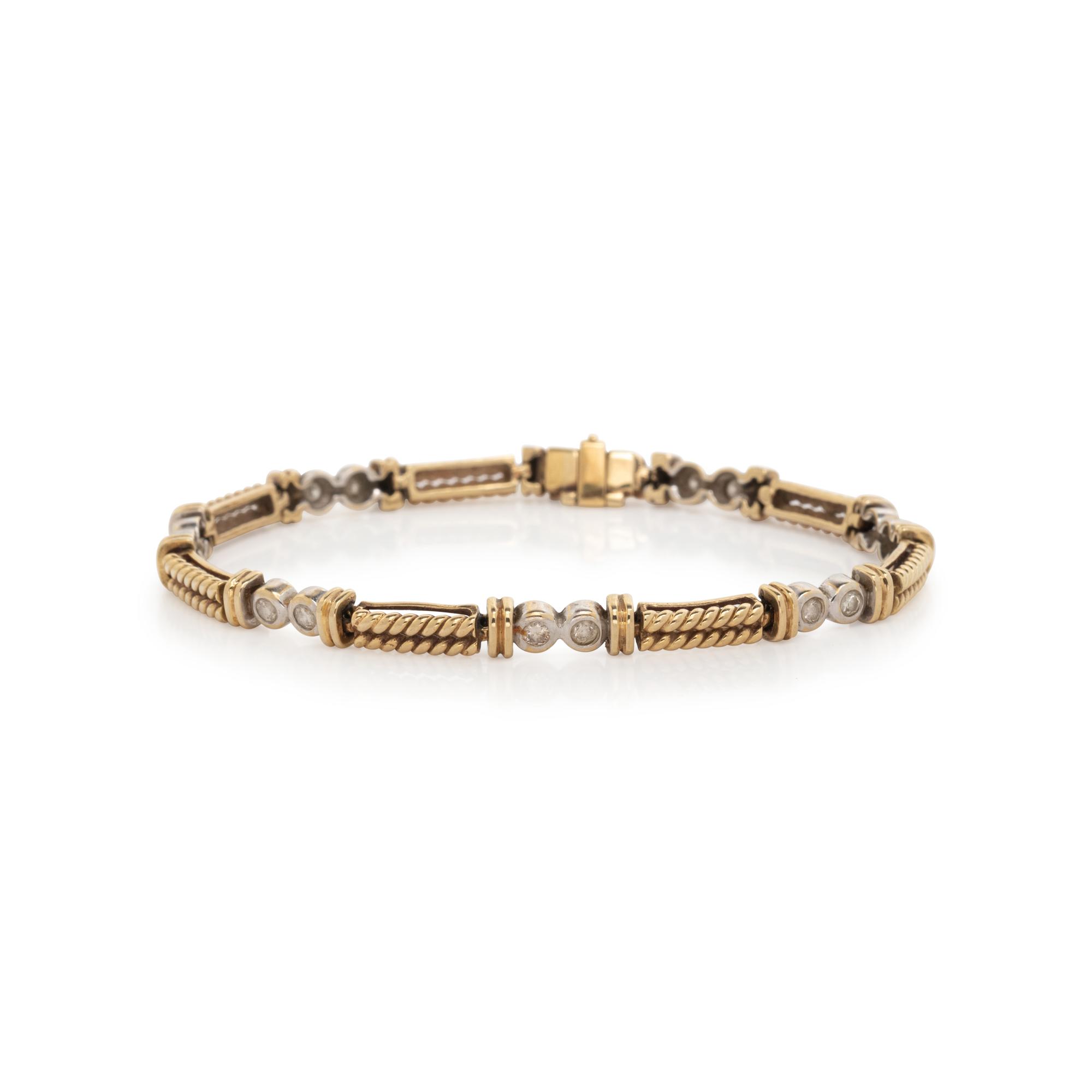 BICOLOR GOLD AND DIAMOND BRACELET