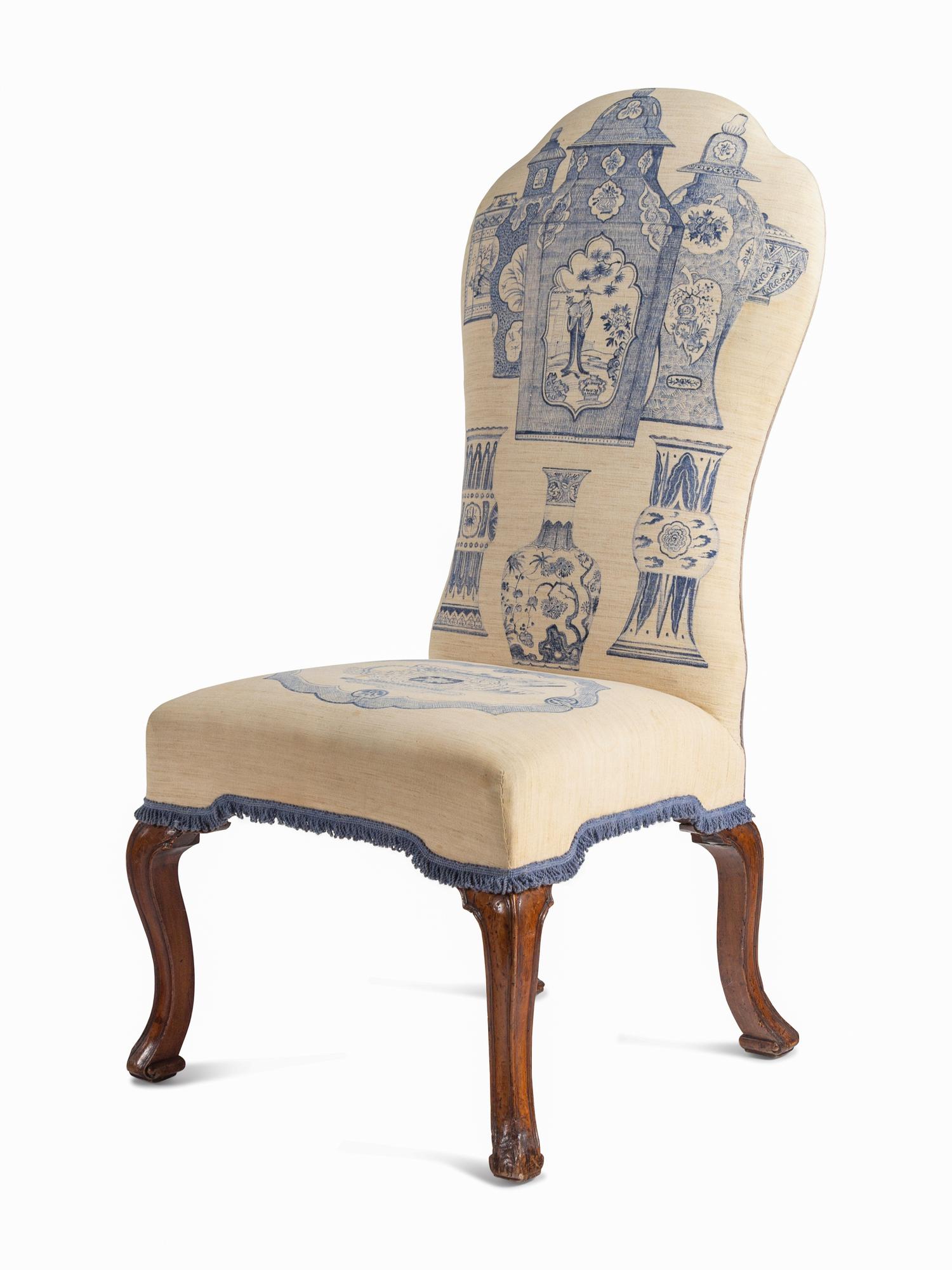 A Pair of Anglo-Dutch Walnut Side Chairs
