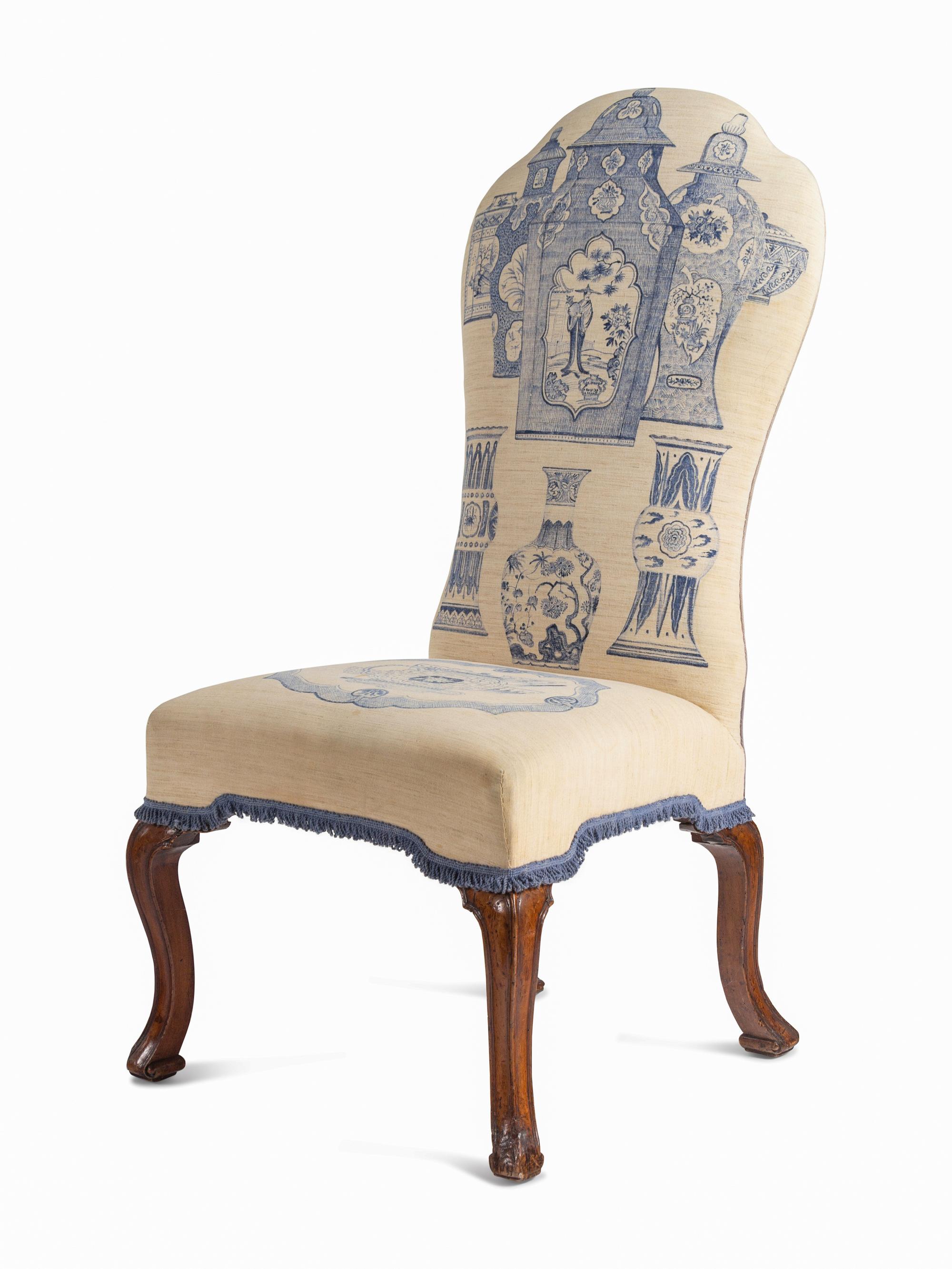 A Pair of Anglo-Dutch Walnut Side Chairs