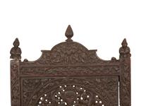 Two Anglo-Indian Carved Teak Side Chairs