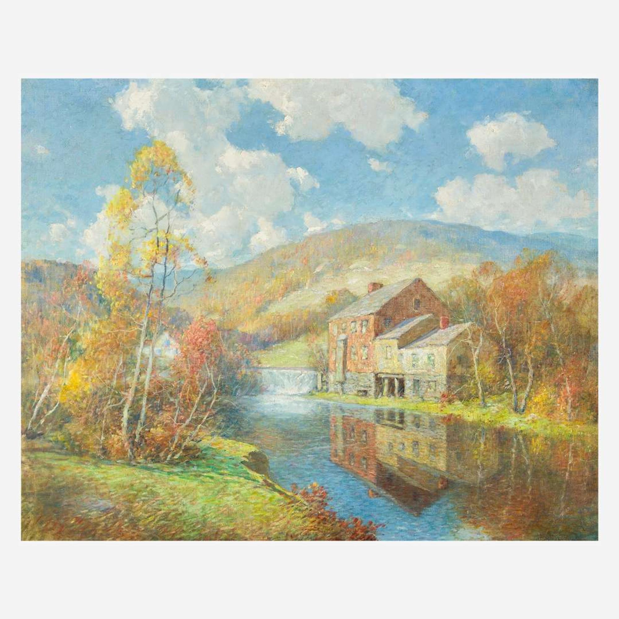 Ernest Albert (American, 1857-1946) Mill by the River