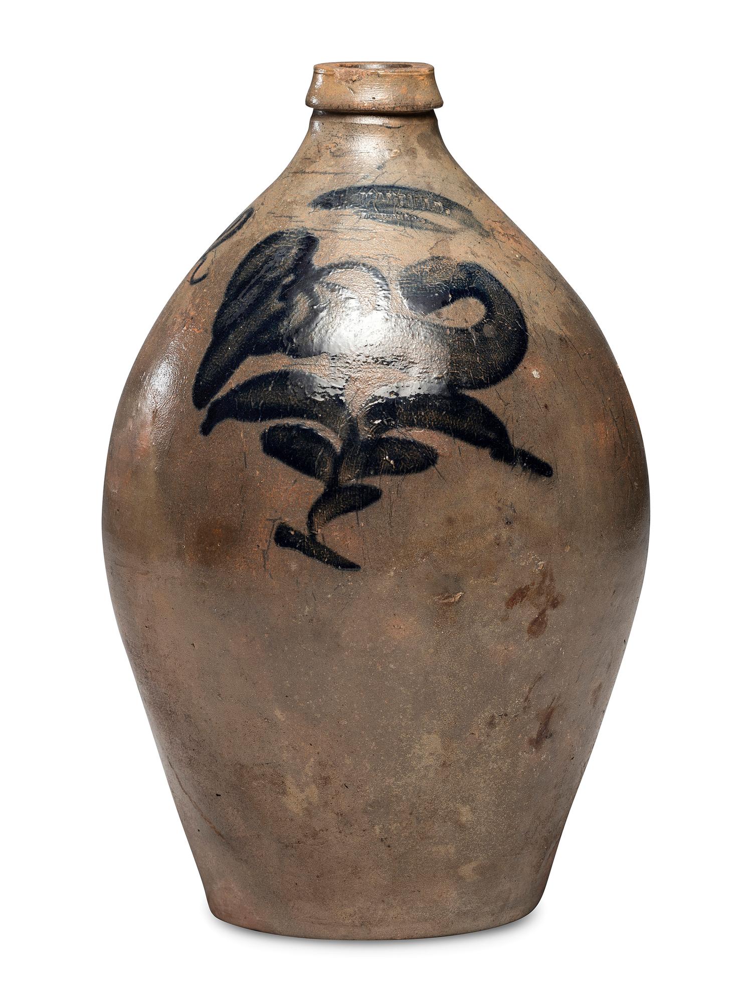 A J. B. Maxfield Two-Gallon Cobalt Decorated Stoneware Jug