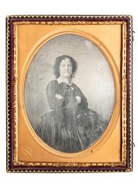 [CIVIL WAR] -- [CUSHMAN, Pauline (1833-1893)]. GERMON, Washington L. (1823-1877), photographer. Half plate daguerreotype of Pauline Cushman. Philadelphia, PA: 1859-1860.