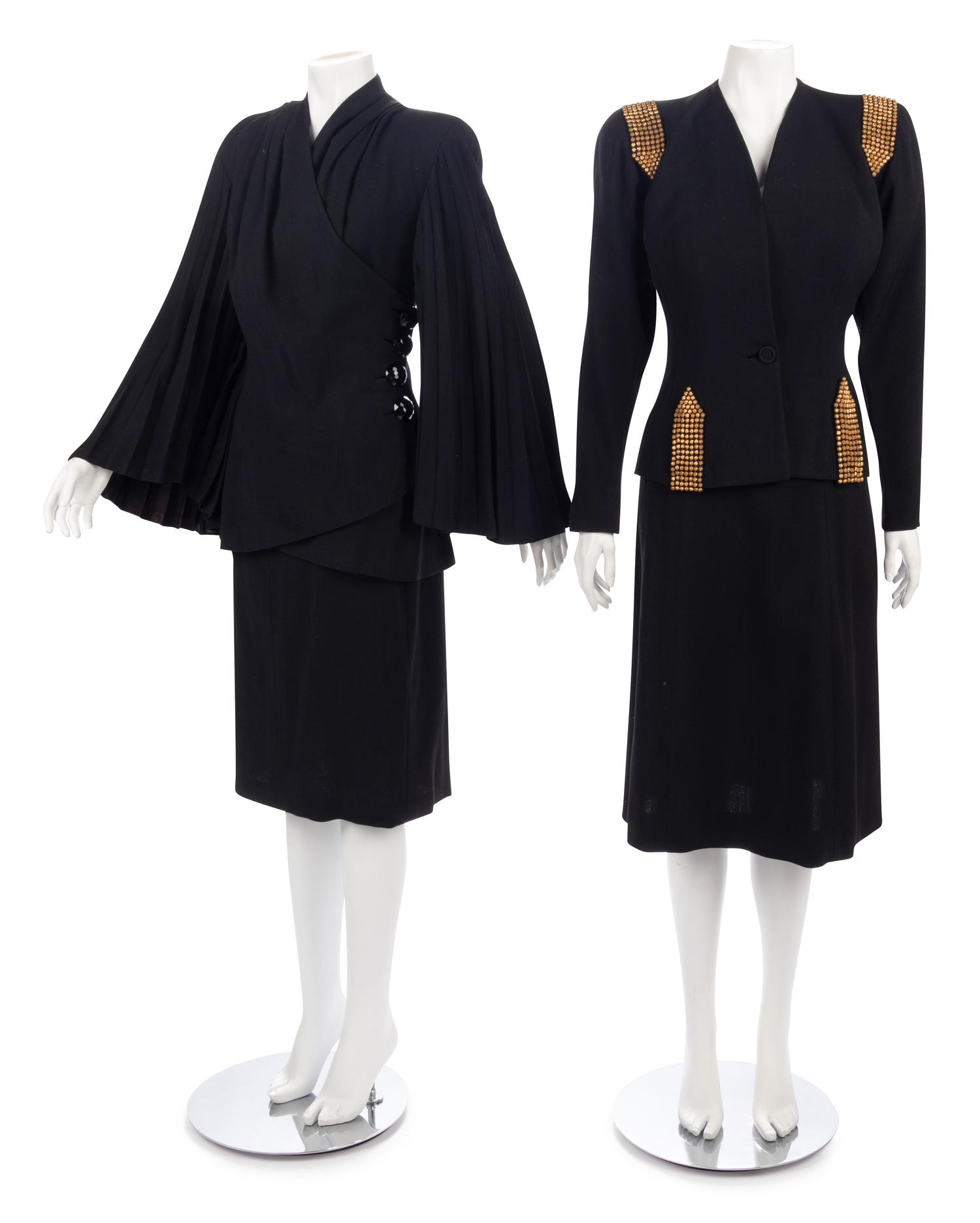 Two Black Suits; Lilli Ann & Fred A Block, 1940s