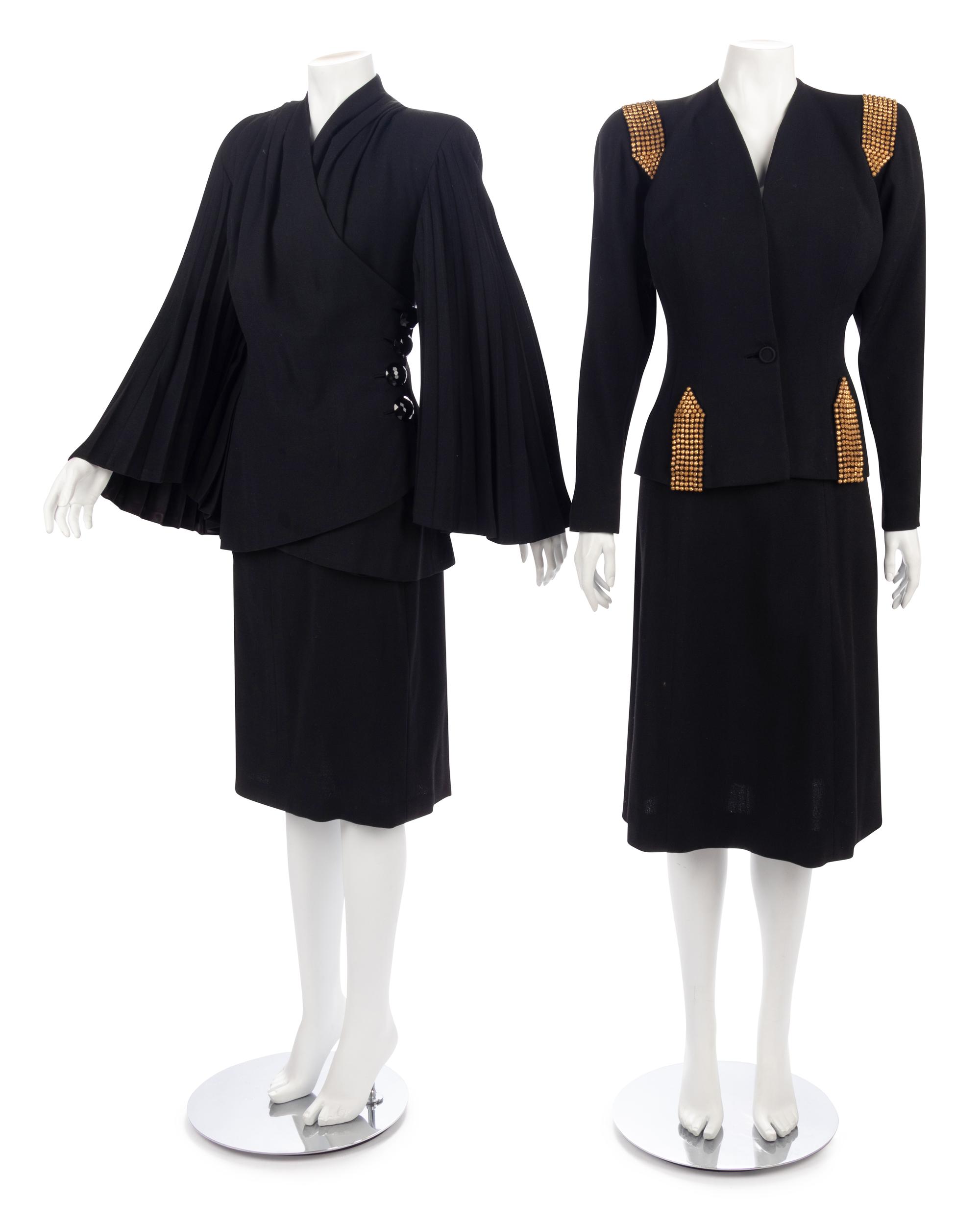 Two Black Suits; Lilli Ann & Fred A Block, 1940s
