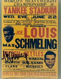 A Group of Joe Louis, Billy Conn and Max Schmeling Signed Autograph Items,