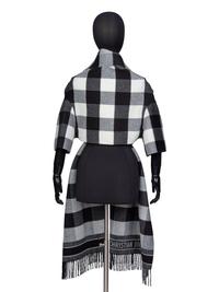 CHRISTIAN DIOR, BELTED PLAID SCARF BOLERO/SHAWL