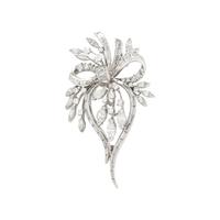 WHITE GOLD AND DIAMOND SPRAY PENDANT/BROOCH
