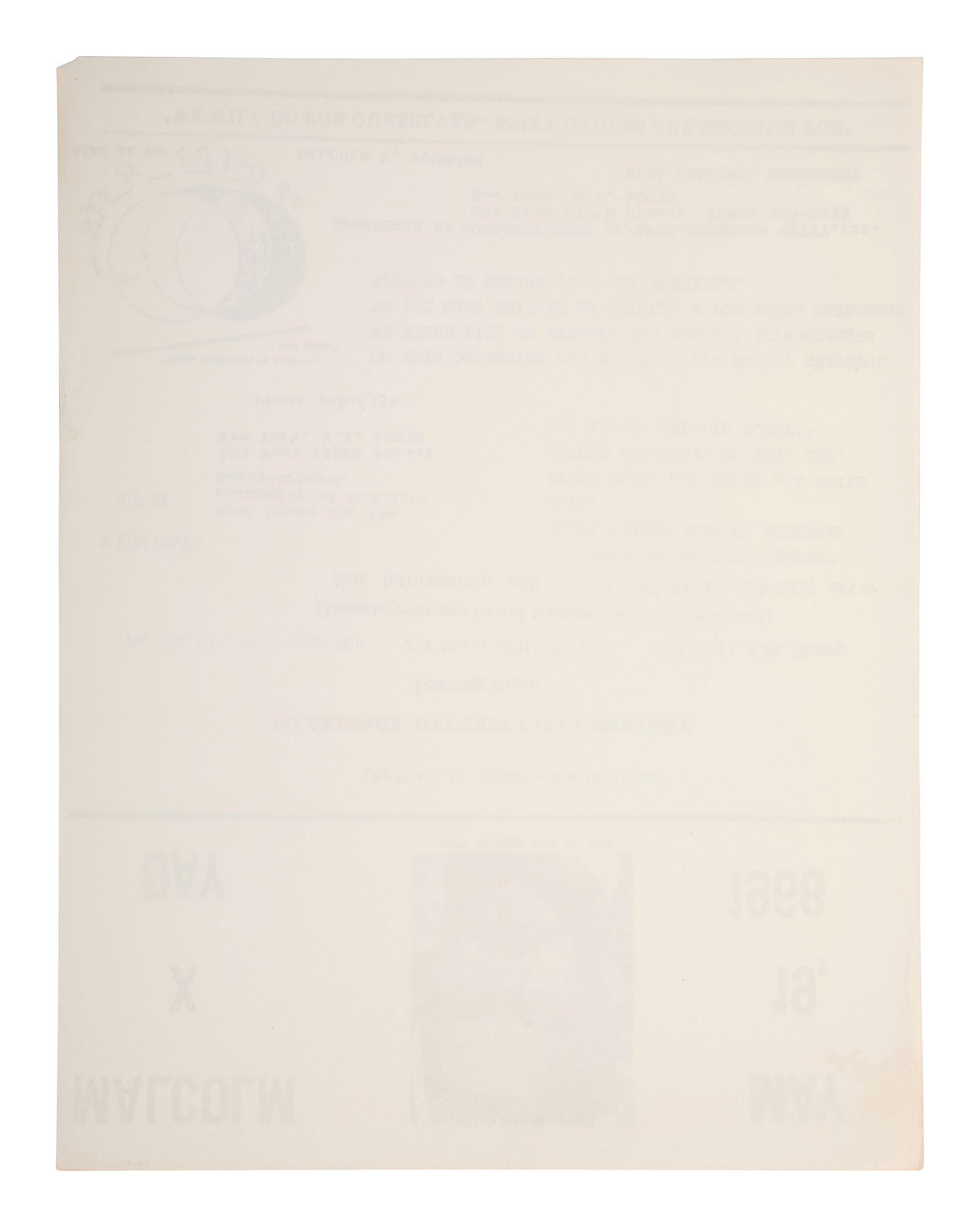 [MALCOLM X (1925-1965)]. A group of items related to Malcolm X and the Organization of Afro-American Unity (OAAU), comprising: