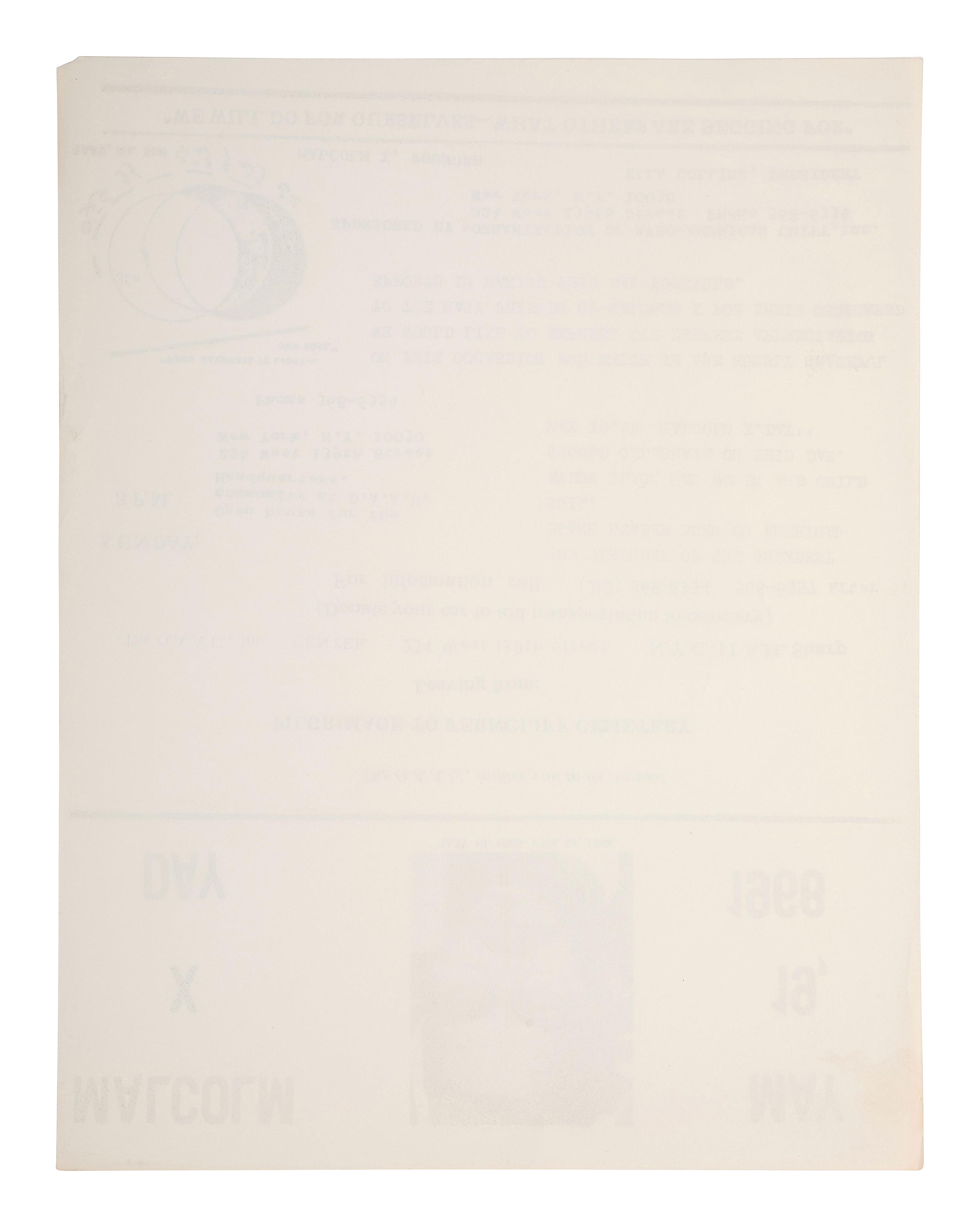 [MALCOLM X (1925-1965)]. A group of items related to Malcolm X and the Organization of Afro-American Unity (OAAU), comprising: