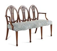 A George III Mahogany Triple-Back Settee