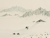 Three Works: Whirlwinds, Mojave Desert, Calif-, Desert Dunes and Drifting Sand - Amboy, Calif-