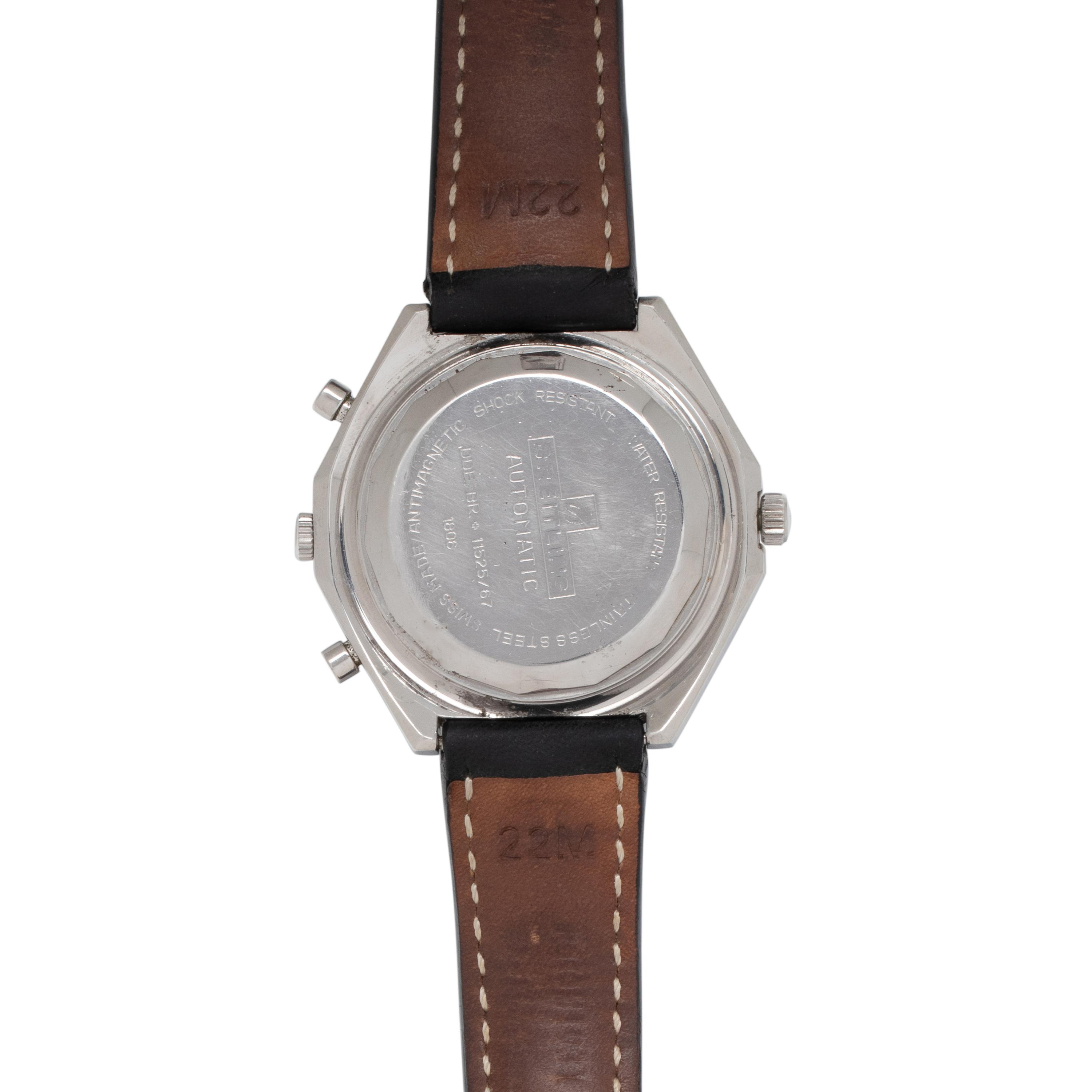 BREITLING, REF. 1806 STAINLESS STEEL 'NAVITIMER CHRONO-MATIC' CHRONOGRAPH WRISTWATCH