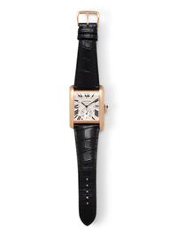 CARTIER, REF. 3590 18K ROSE GOLD 'TANK MC' WATCH