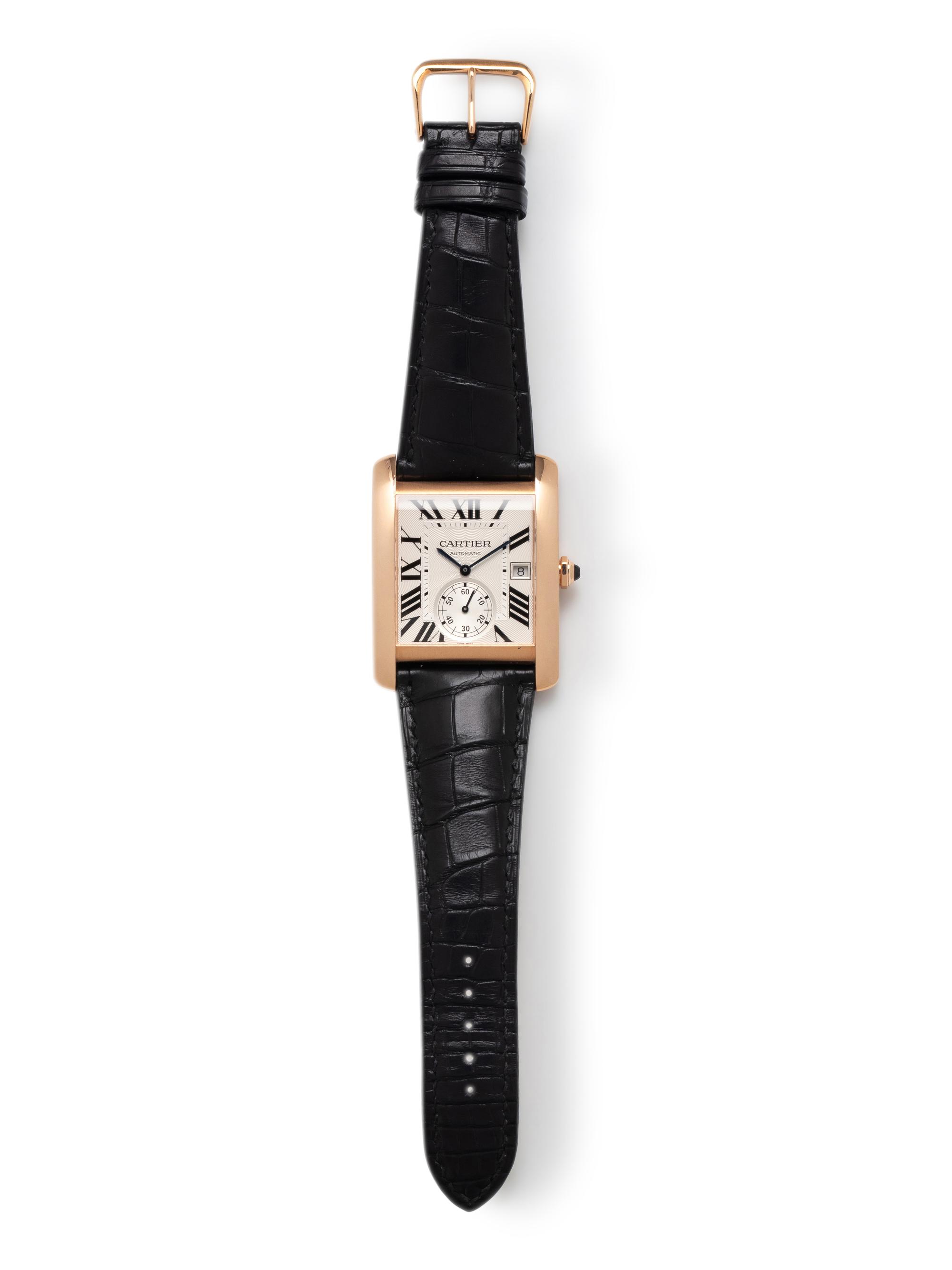 CARTIER, REF. 3590 18K ROSE GOLD 'TANK MC' WATCH