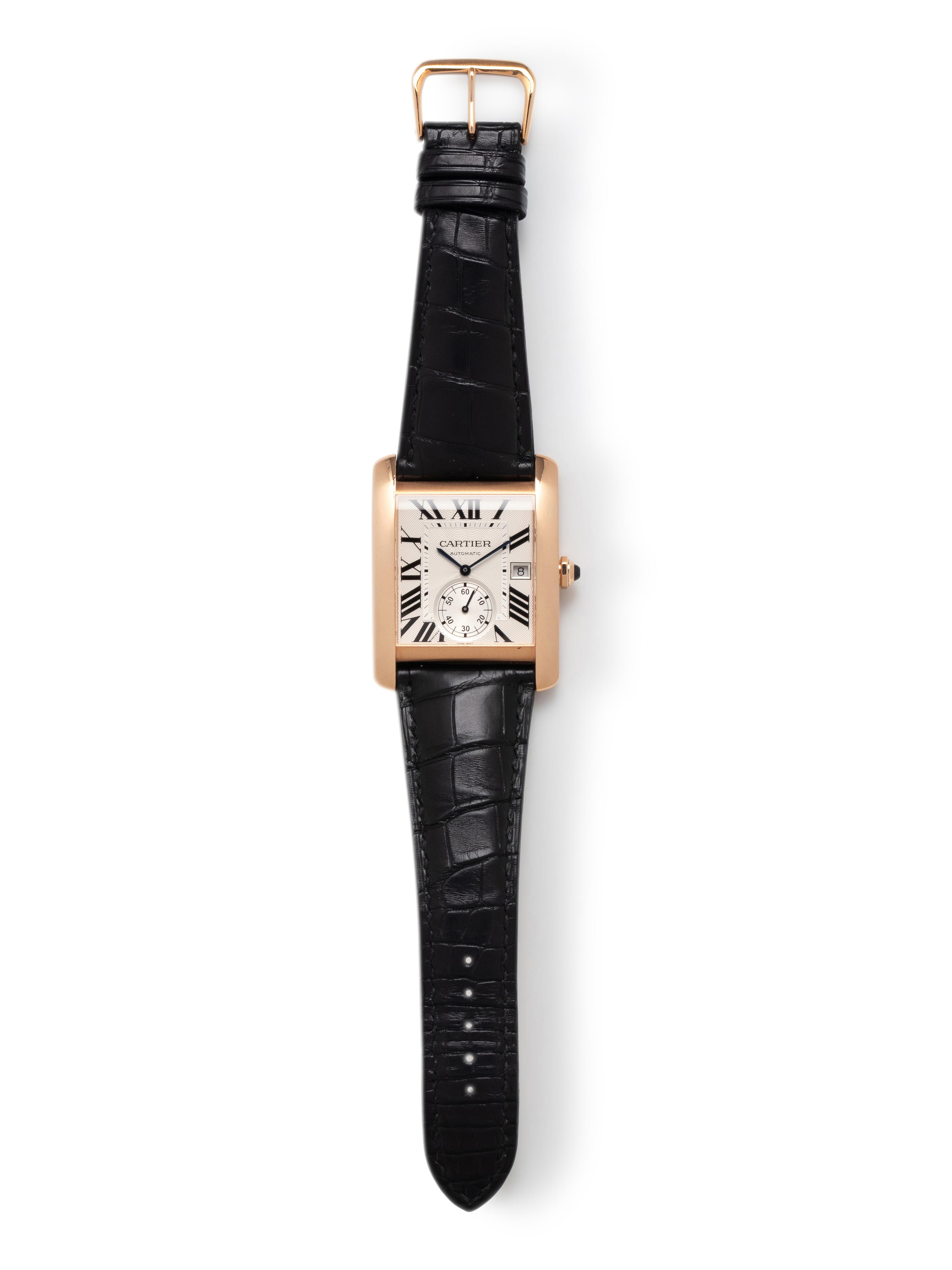 CARTIER, REF. 3590 18K ROSE GOLD 'TANK MC' WATCH