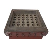 Two Painted Wood and Metal Candle Molds and Two Wood Candle Drying Racks
