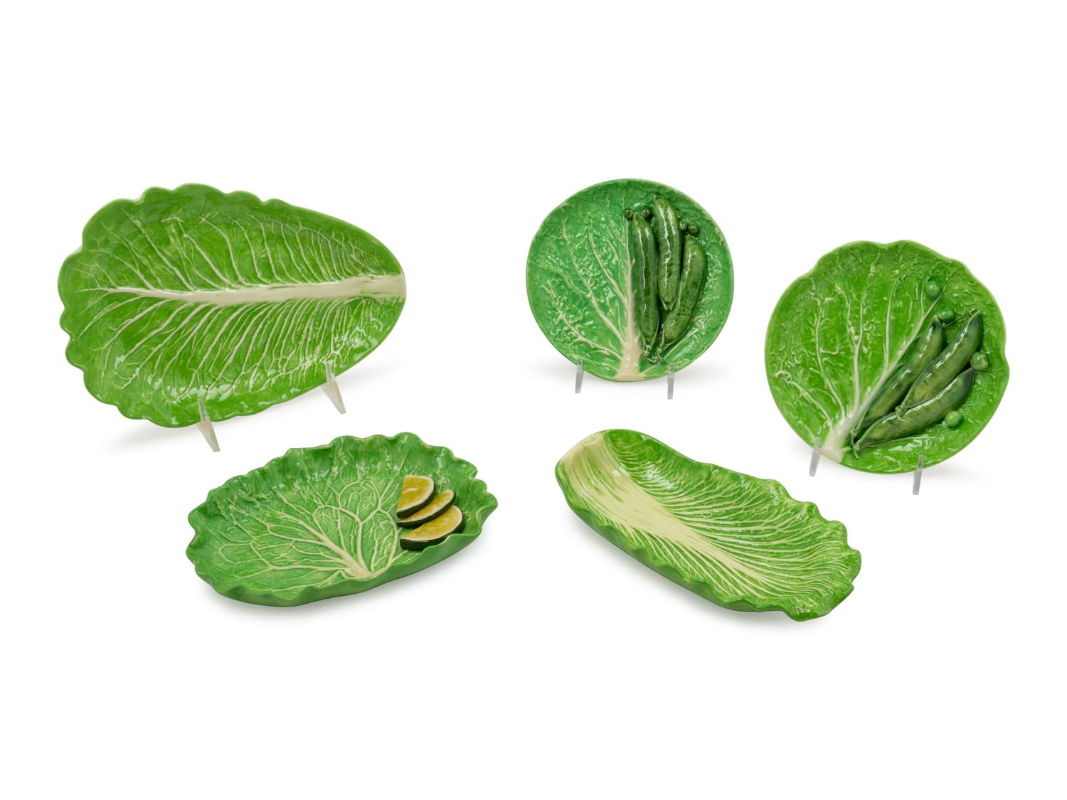 Five Dodie Thayer Lettuceware Serving Trays