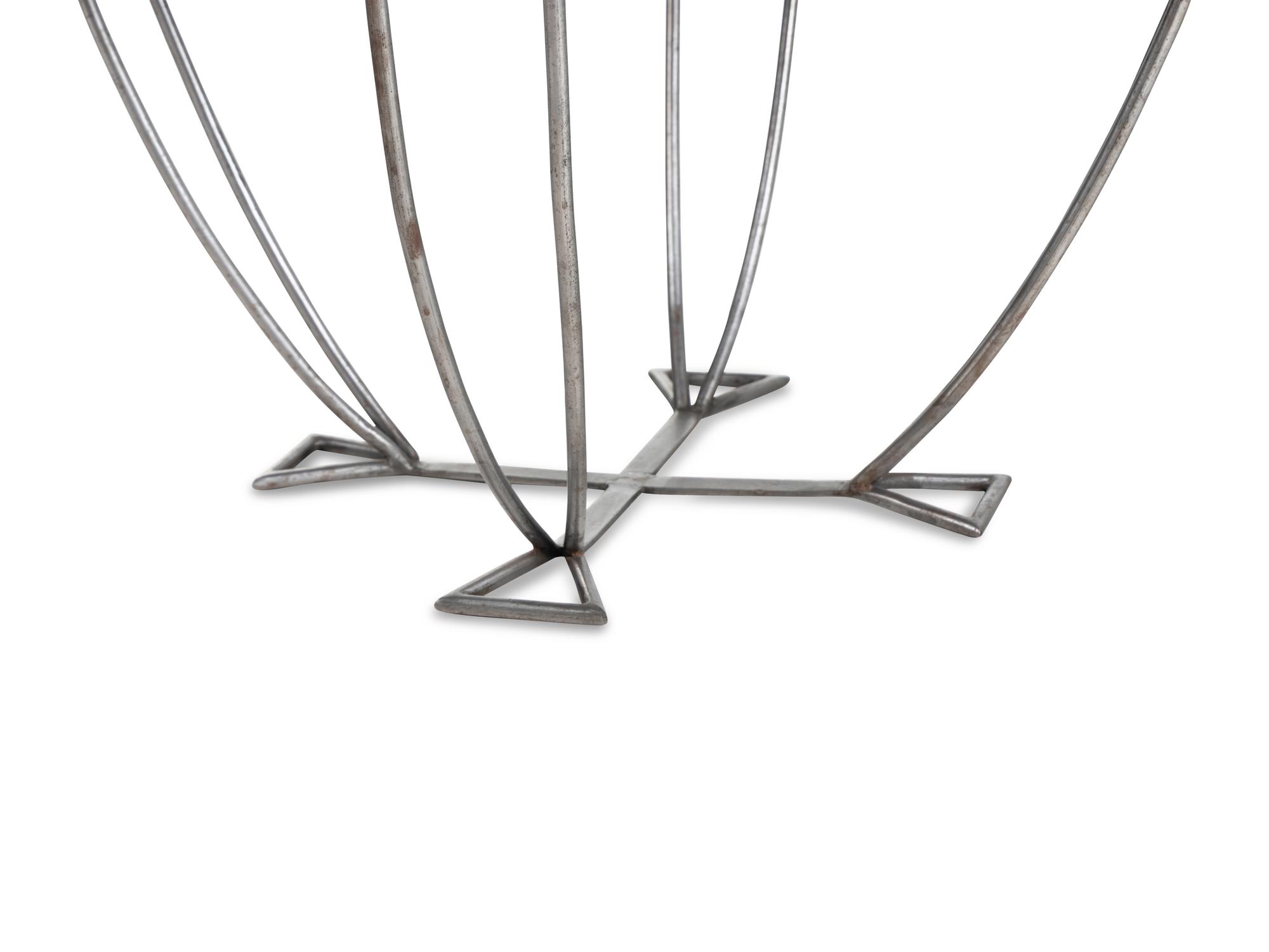 An Art Deco Steel Side Table