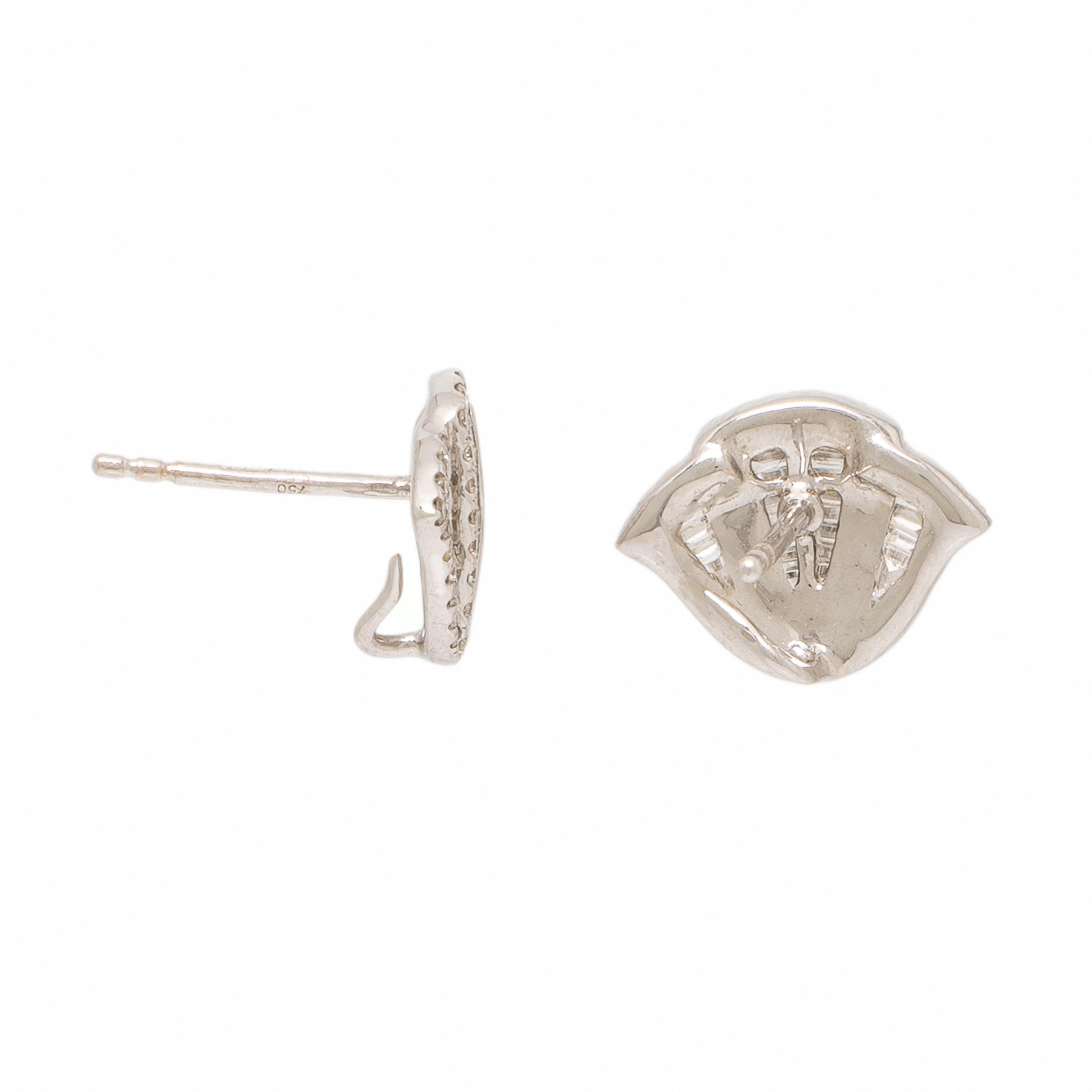 Annoushka, 'Flamenco', White Gold and Diamond Stud Earrings