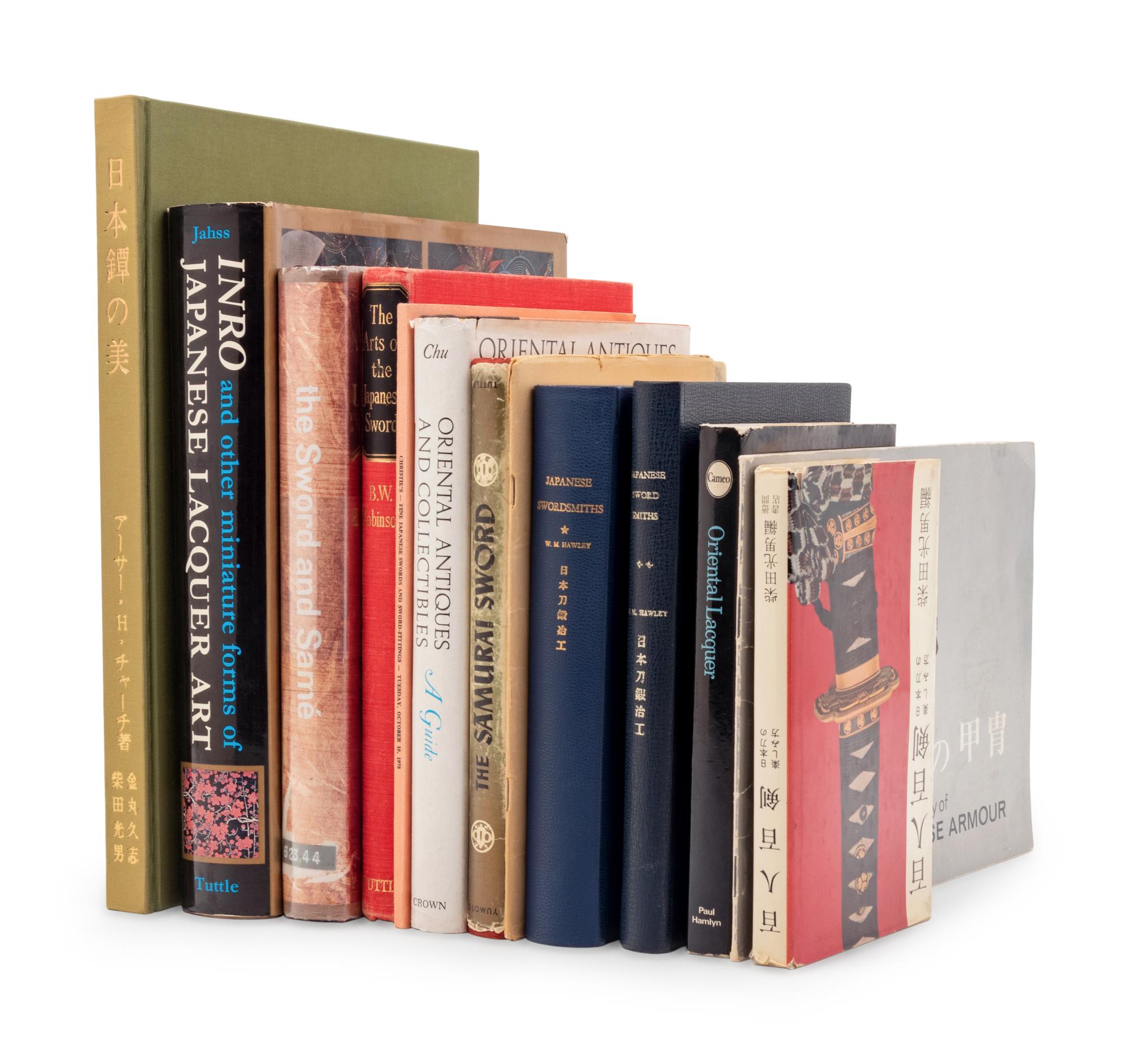[METALWORK & LACQUER] A group of thirteen reference works about Japanese art, particularly sword-making and lacquer, comprising: