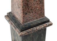 A Pair of Marble and Granite Obelisks