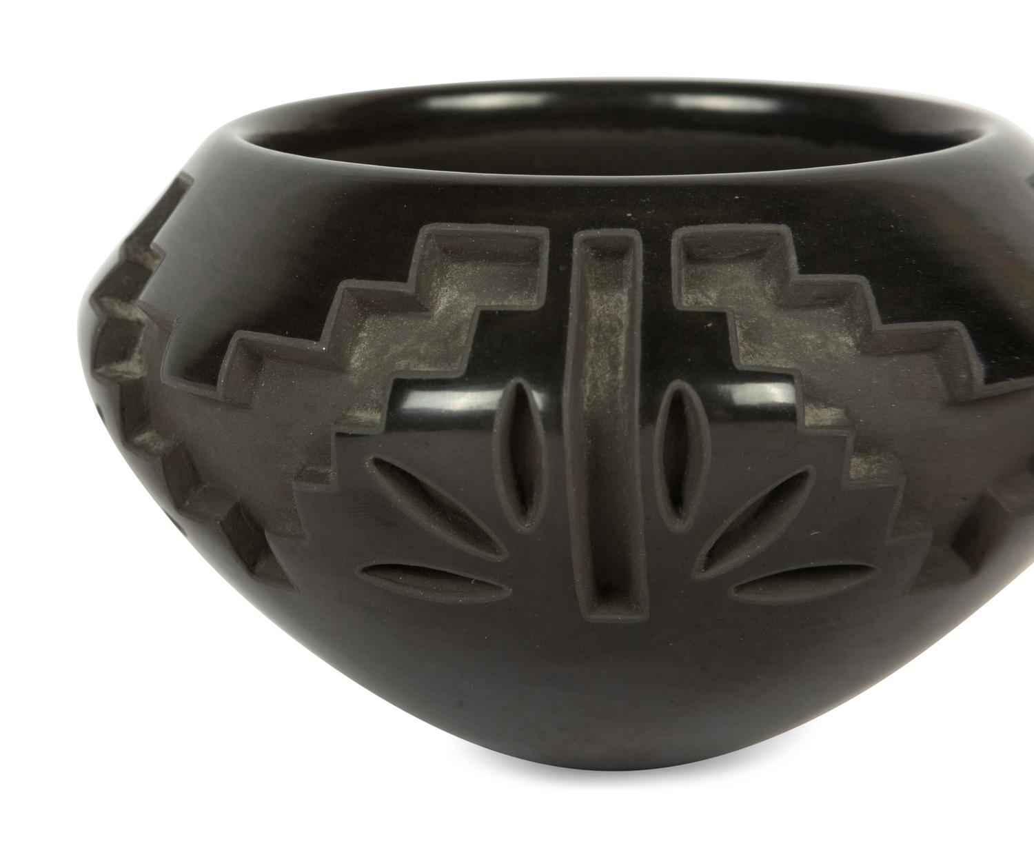 Carved Blackware Pottery