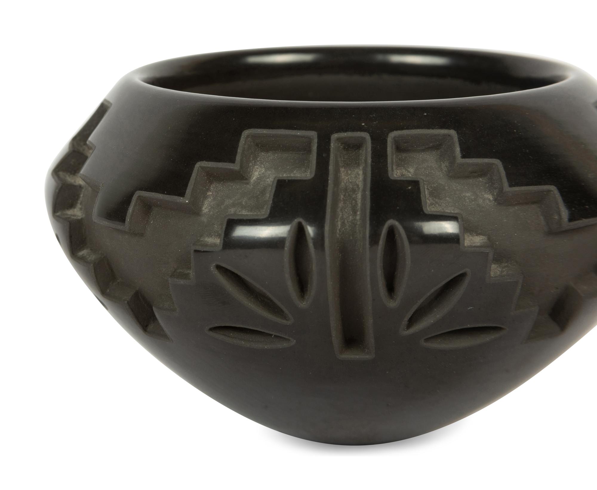 Carved Blackware Pottery