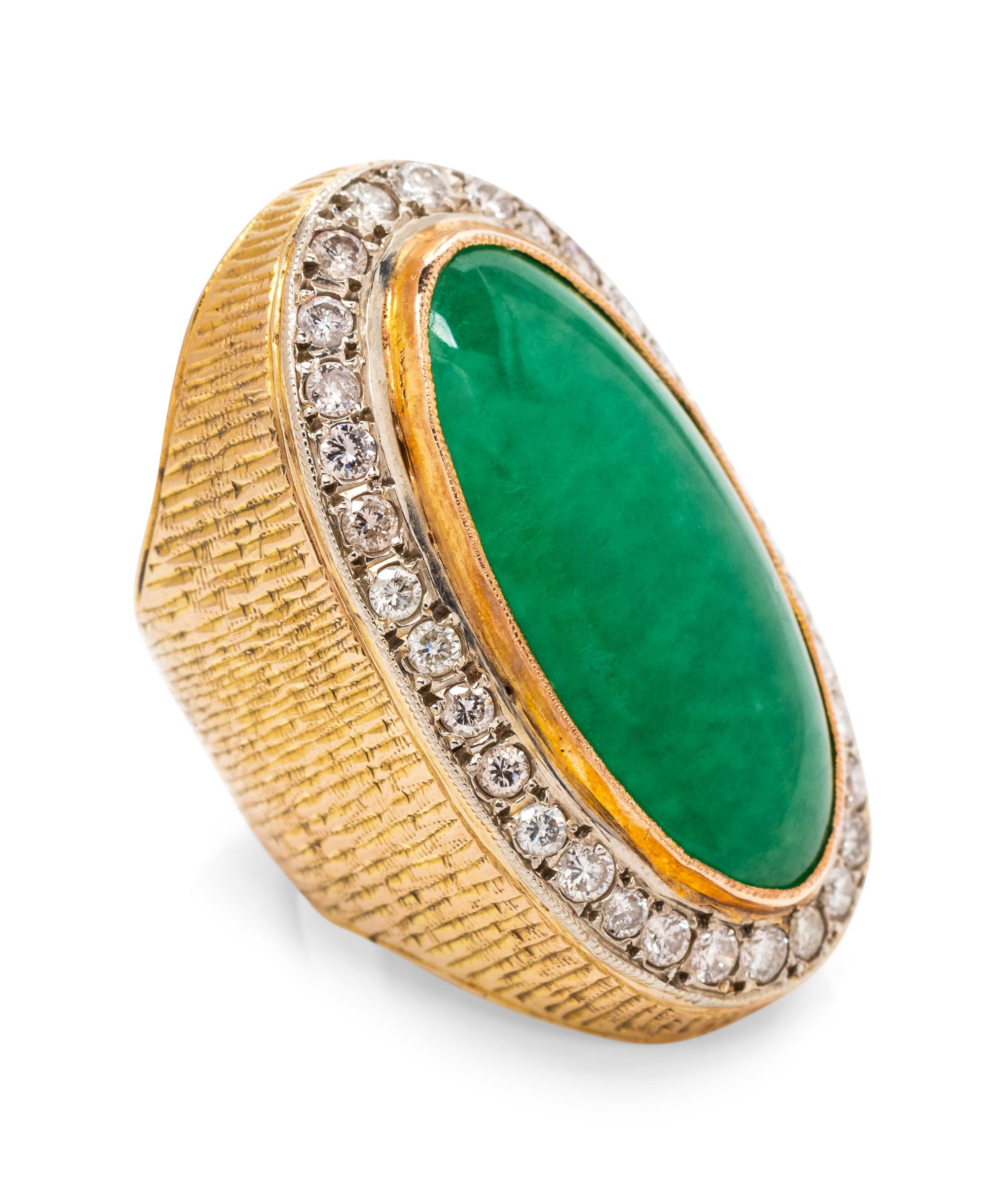 A Yellow Gold, Quartz and Diamond Ring,