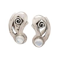 KALO, STERLING SILVER AND MOONSTONE DEMI PARURE