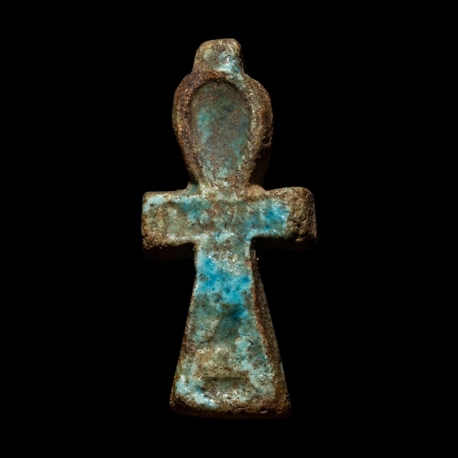 An Egyptian Faience Ankh