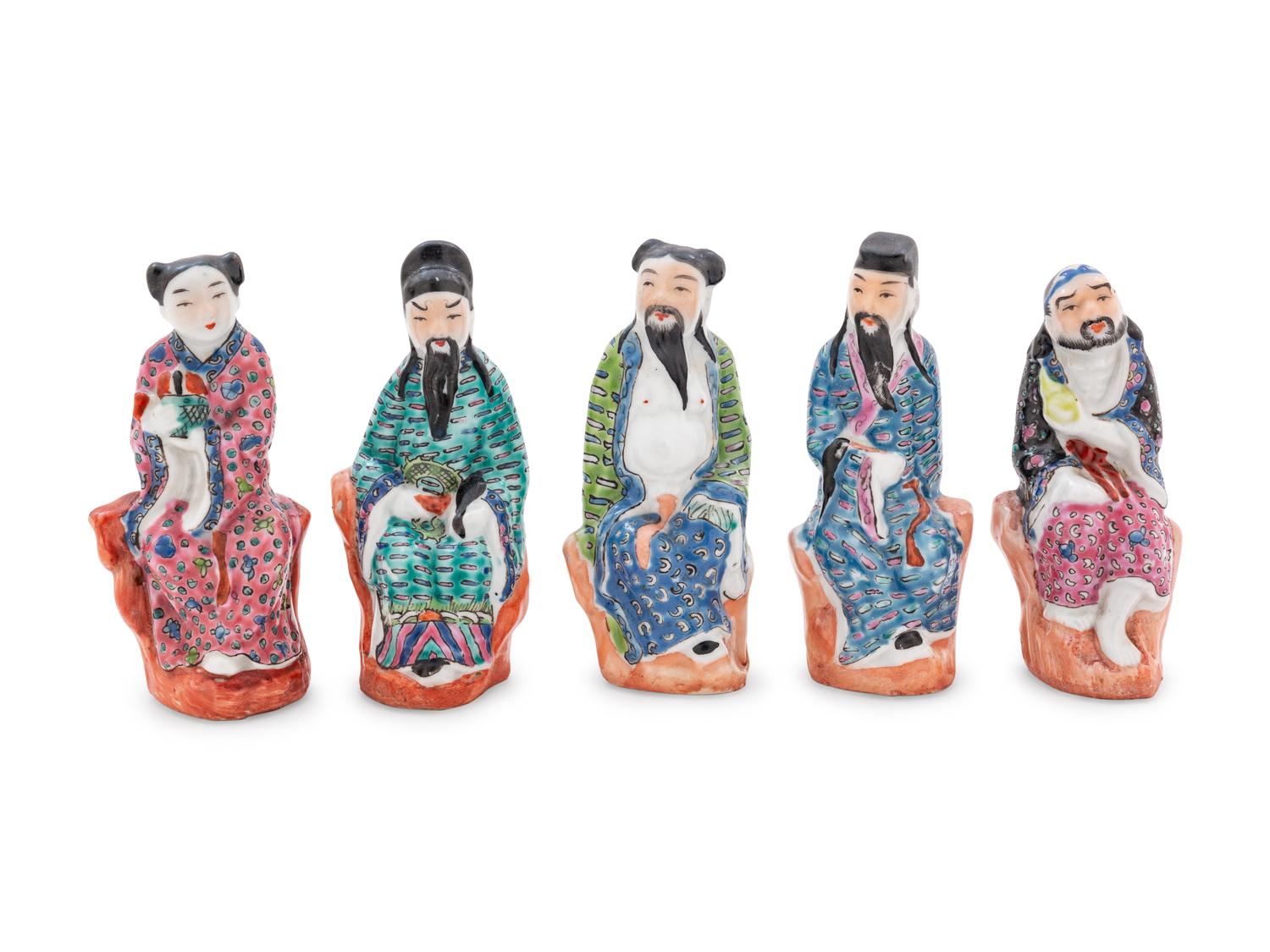 Eleven Chinese Porcelain Figures