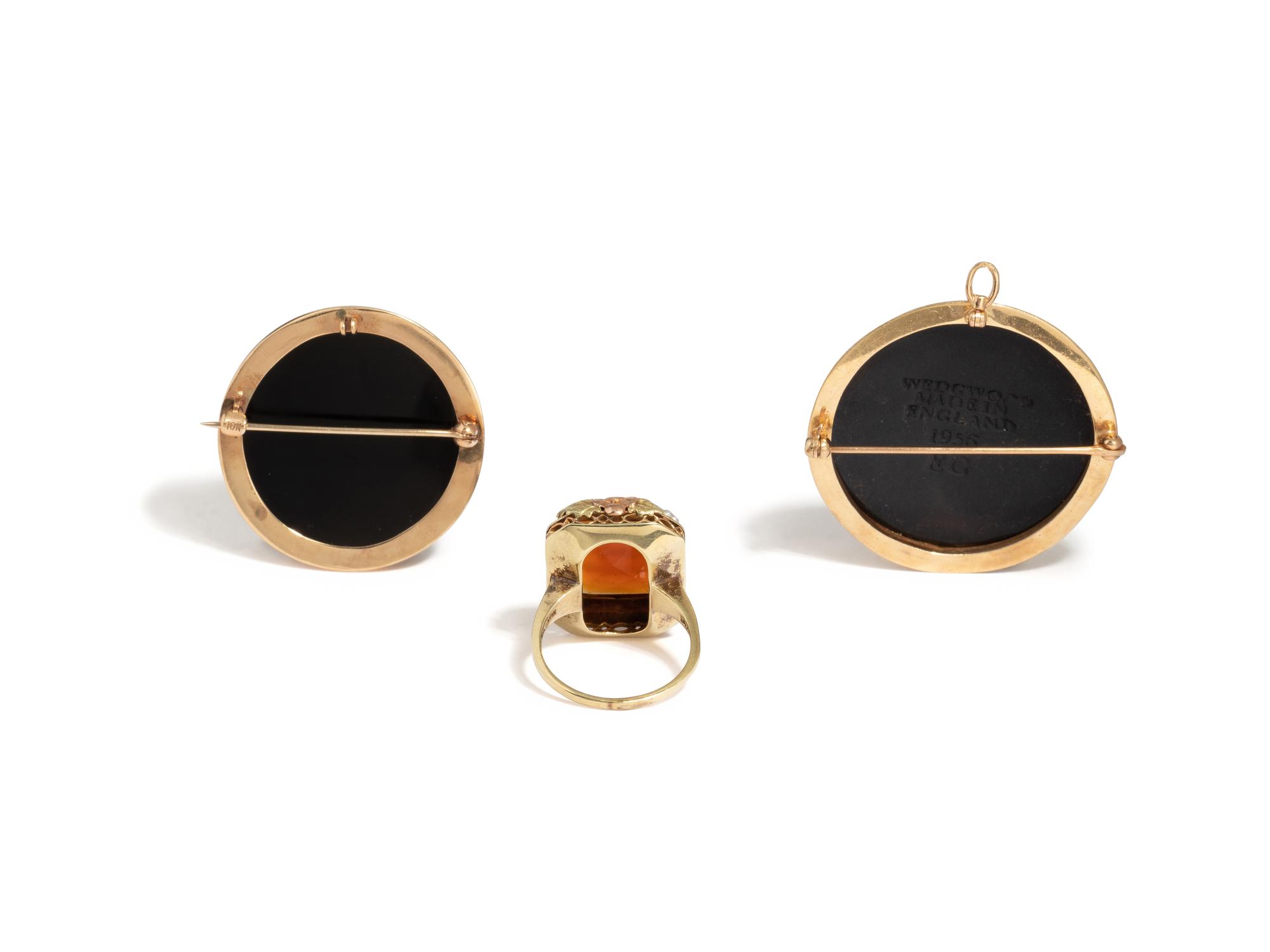 COLLECTION OF CAMEO AND INTAGLIO JEWELRY