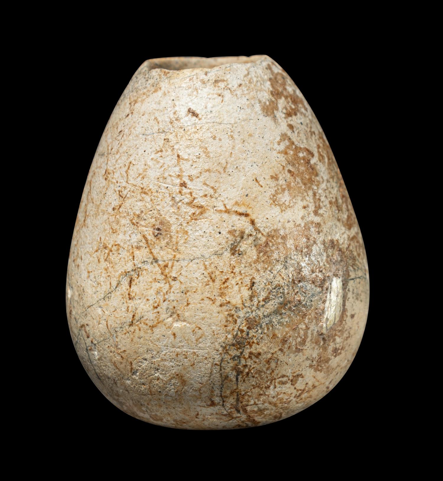 An Egyptian Limestone Mace Head