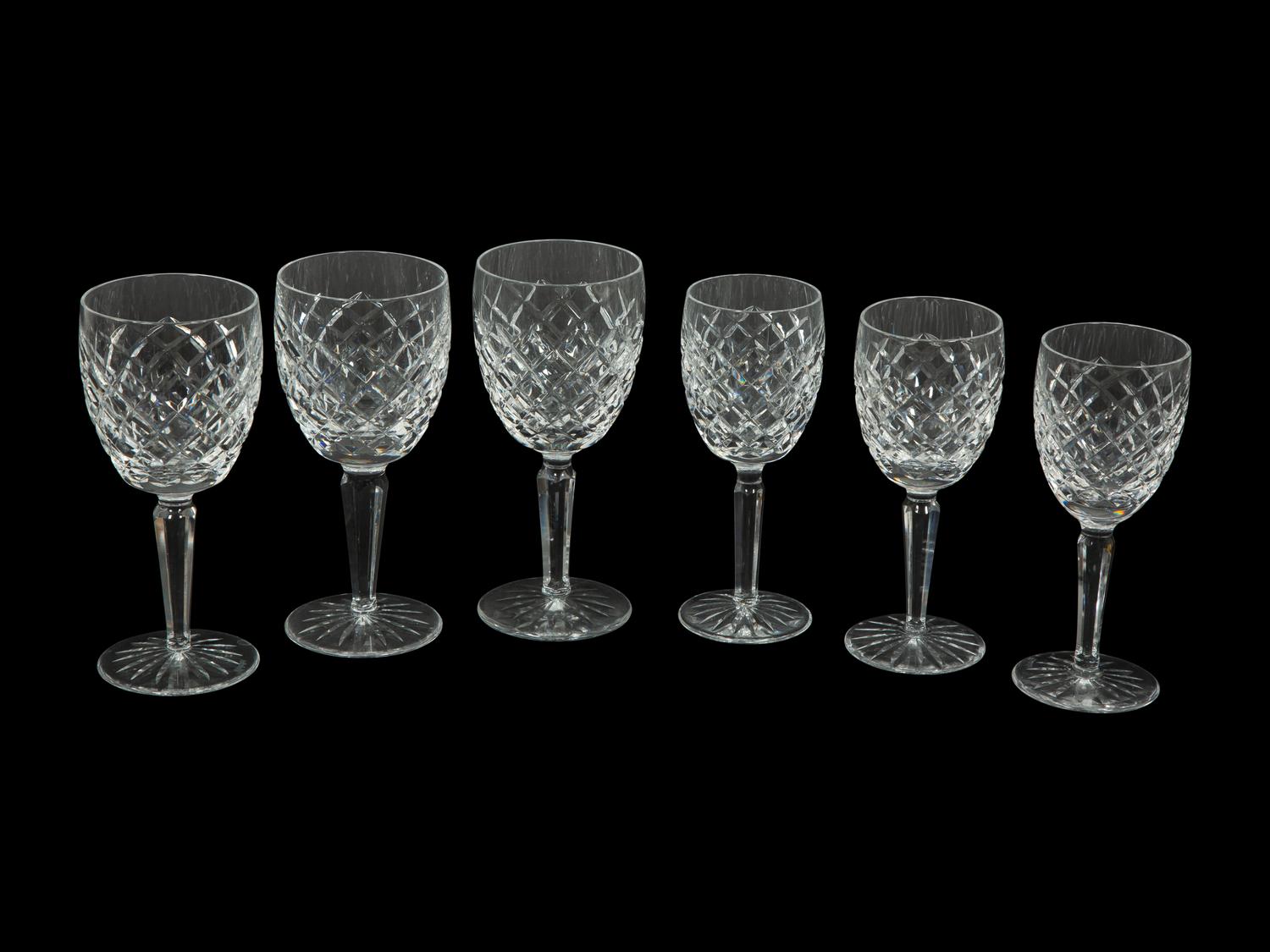 A Group of Waterford Cut Glass Stemware